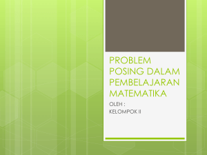 problem posing dalam pembelajaran matematika