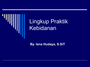 Lingkup Praktik Kebidanan