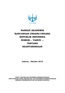 Naskah Akademik RUU-Keantariksaan Oktober2010