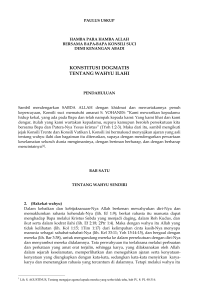 Konstitusi dogmatis ttg Wahyu Ilahi