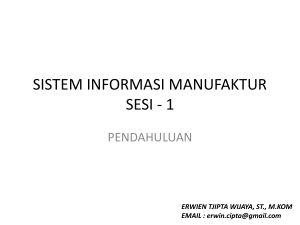 sistem informasi manufaktur sesi - 1