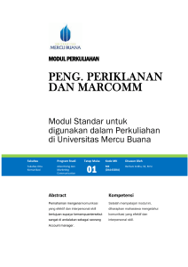 Modul Pengantar Periklanan dan Marcomm [TM1]