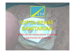 komunitas wirausaha sanitasi kabupaten wonogiri