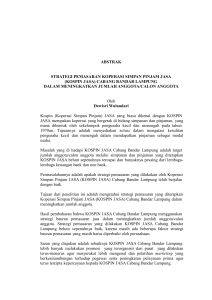 ABSTRAK STRATEGI PEMASARAN KOPERASI SIMPAN PINJAM