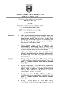 peraturan daerah kabupaten tanggamus nomor: 09tahun2005