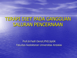 Terapi diet pada gangguan saluran pencernaan