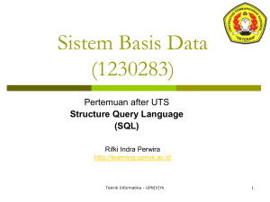 SQL dasar File - E Learning UPN Veteran Yogyakarta