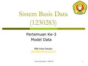 Model Data - E Learning UPN Veteran Yogyakarta