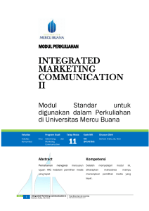 Modul Integrated Marketing Communications II [TM12]