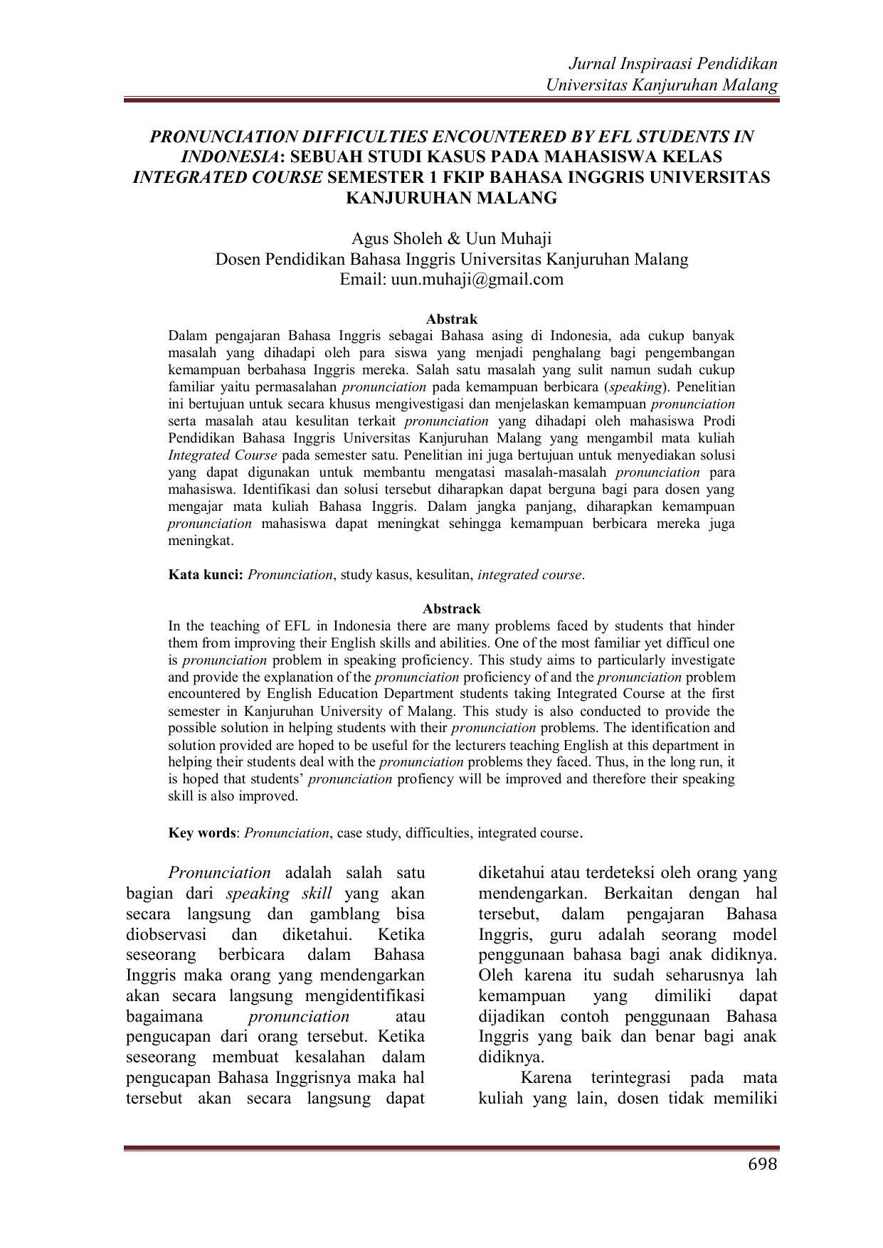 ☀ Contoh jurnal mengenai bisnis dalam bahasa inggris pdf