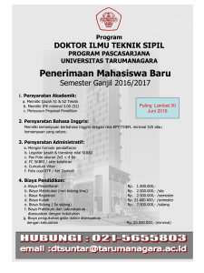 Program DOKTOR ILMU TEKNIK SIPIL PROGRAM