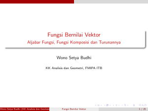 Fungsi Bernilai Vektor - FMIPA Personal Blogs