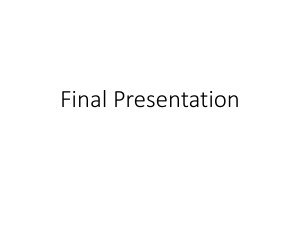 Final Presentation