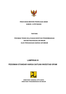 lampiran iii pedoman standar harga satuan investasi spam