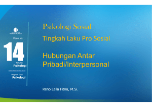 Psikologi Sosial - Universitas Mercu Buana