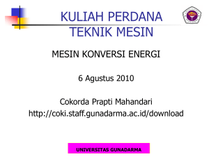 KULIAH PERDANA TEKNIK MESIN - Official Site of C. Prapti