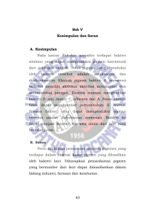 Analisis Kandungan Pigmen Karotenoid yang Diproduksi oleh