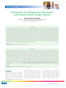 Eritropoetin dan Penggunaan Eritropoetin pada Pasien