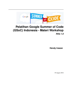 Pelatihan Google Summer of Code (GSoC) Indonesia