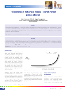 Pengelolaan Tekanan Tinggi Intrakranial pada Stroke