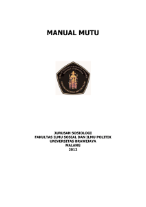 manual mutu sosiologi - Sosiologi Universitas Brawijaya