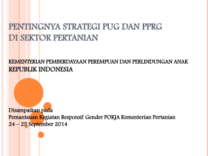 strategi nasional pug melalui pprg dalam pencapaian kesetaraan