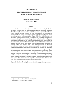 51 ANALISIS PESAN STRATEGI KOMUNIKASI PEMASARAN