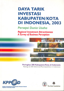 Regional Investment Attractiveness: A Survey of Business