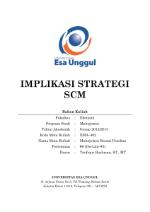 implikasi strategi scm - Manajemen Rantai Pasokan
