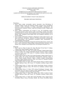 Undang-undang No.40 Tahun 2003 Tentang Pembentukan