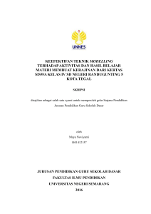 keefektifan teknik modelling terhadap aktivitas dan hasil