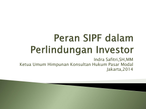 Peran SIPF dalam Perlindungan Investor