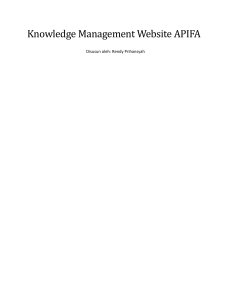 2. Analisis Pengembangan Manajemen Pengetahuan Website APIFA