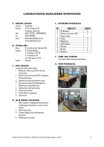 2. laboratorium manajemen konstruksi - UPPM