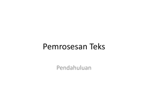 Pemrosesan Teks