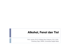 Alkohol, Fenol dan Tiol