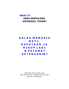 Jika Manusia Mati Dapatkah Ia Hidup Kembali