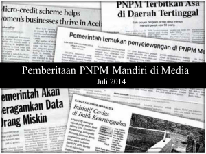 Pemberitaan PNPM Mandiri di Media