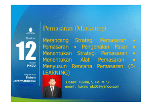 Pemasaran (Marketing) - Universitas Mercu Buana