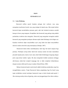 1 BAB I PENDAHULUAN 1.1. Latar Belakang Hemoroid terlihat