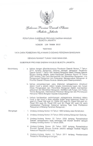 Pergub DKI Jakarta Nomor 129 Tahun 2012