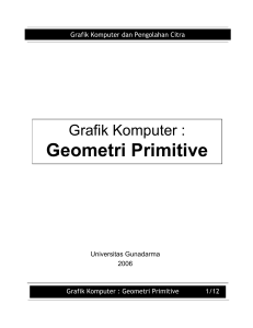 Grafik Komputer : Primitive Geometri