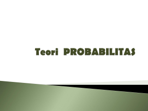 teori probabilitas - Kuliah Online Unikom