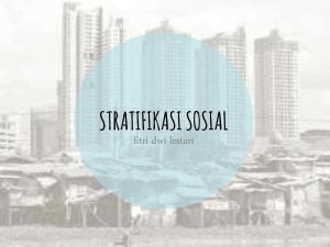 stratifikasi sosial - Official Site of FITRI DWI LESTARI