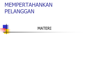 Costumer Relations Management Pertemuan 8