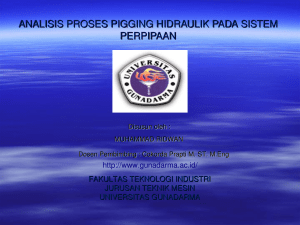 ANALISIS PROSES PIGGING HIDRAULIK