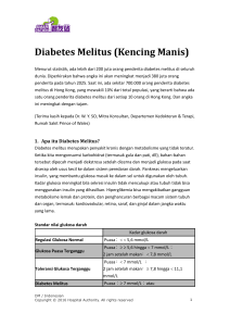 Diabetes Melitus (Kencing Manis)
