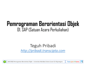 Pemrograman Berorientasi Objek - TP ~ teguh pribadi