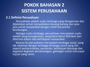 pokok bahasan 2 sistem perusahaan