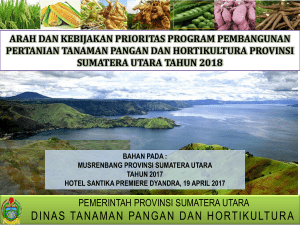 Bahan Musrenbang Provinsi Sumatera Utara Tahun 2017
